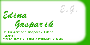 edina gasparik business card